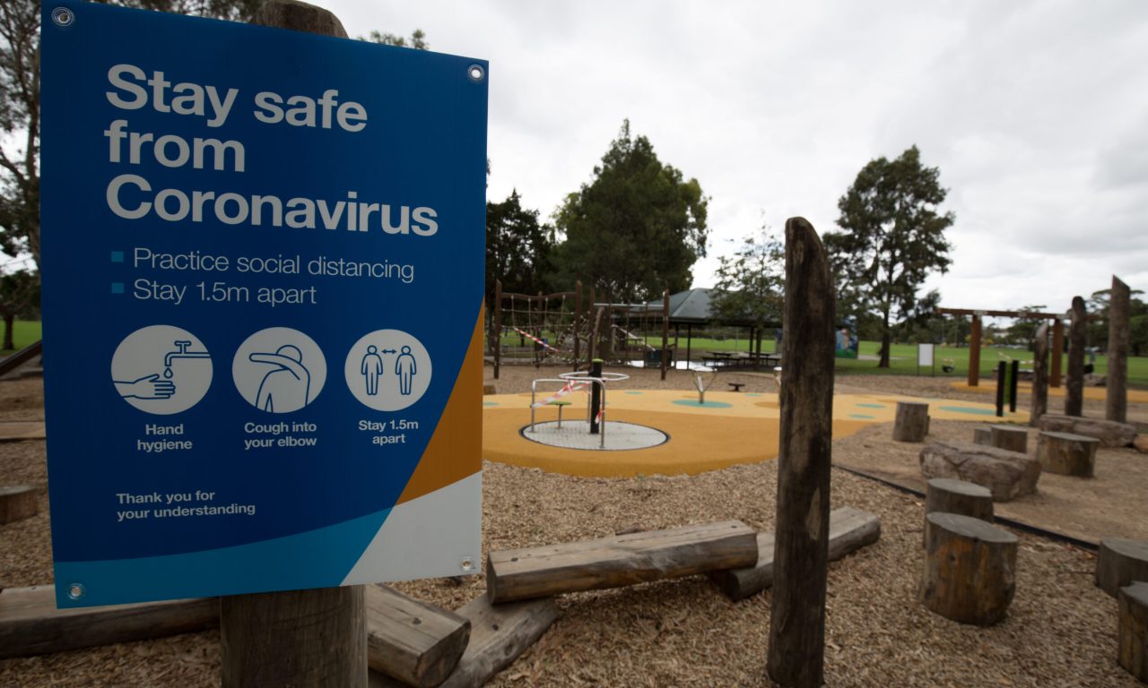 Victoria, Australia, 6 April, 2020: Playgrounds are closed across the country.